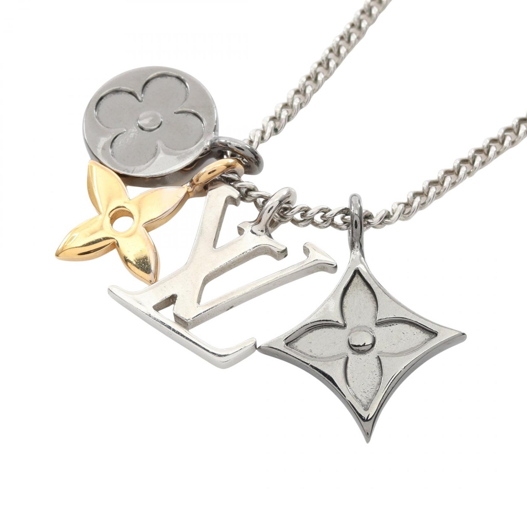 【二手】路易威登LOUIS VUITTON項鍊吊墜 LV Instinct M00521 不鏽鋼鍍金 LV Instinct 項鍊