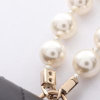 [Used] Chanel CHANEL Mobile Phone/Smartphone Accessory Matelassé AirPods Case with Shoulder Strap, Black Lambskin (Sheepskin), Matelassé Pearl Chain AirPods Case
