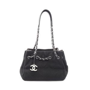【중고】 샤넬 CHANEL 숄더백 V스티치 블랙 캔버스 가죽 V스티치 체인 숄더 레이디스 Used B