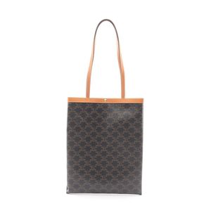 【二手】Celine CELINE托特包 中型平底購物袋 Triomphe 123832O9003MI 蜂蜜色 PVC塗層帆布 皮革 中型平底購物袋