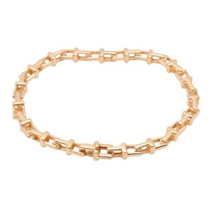 [Pre-owned] Tiffany & Co. T-Narrow Bracelet, Wrist size 15.5cm, K18PG (Pink Gold) T-Narrow Bracelet
