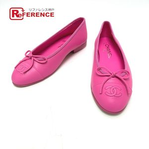 CHANEL CC Coco Mark RIBON Ballerina Flat Shoes Pumps