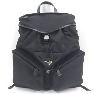 成色極佳 □ PRADA 2VZ108 三角形 Logo Re-Nylon 兩用雙肩包/單肩包 黑色，附防塵袋 義大利製 男士 零售價 ¥572,000