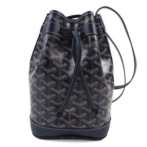 미사용품 △ GOYARD 고야르 PEFLOTPMLTY12CL12P 푸티후로 버킷 백 송아지 가죽 가죽 딘 캔버스 건착
