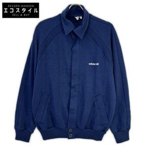 Adidas Navy 70s West Germany Made Vintage Adidas Collared Knit Jacket Size 50 [Used]