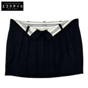 Alexander Wang Black Wool Short Design Skirt, Size 4 [Used]