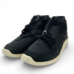 Unused ▲NIKE AT8087-002 NIKE AIR FEAR OF GOD 1 Leather High-Top Sneakers Black 26.5 with Box Men's