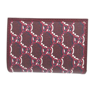 Unused Gucci GG Shadow 795060 Medium Wallet, Leather , RED , Bi-fold Wallet, 0645 [Used] GUCCI