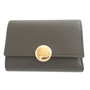 Excellent condition Loewe Pebble Small Vertical Wallet, 2025 model, Leather, Khaki, Tri-fold wallet, Item No. 0378 [Used] LOEWE