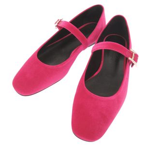 Unused Hermes Jane ballet flats, size 35 1/2, velour fuchsia, item number 1561 [Pre-owned] HERMES