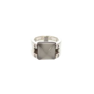 Hermes Vintage Medor #49 Sterling Silver 925 Moonstone Silver Ring 1549 [Used] HERMES