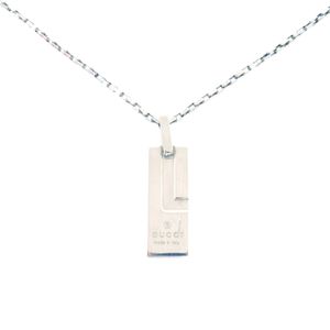 Excellent condition Gucci logo Plate silver 925 necklace pendant 1064 [Used] GUCCI