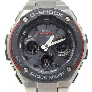 카시오 CASIO G-SHOCK 손목시계 MULTIBAND6 GST-W100D-1A4JF 스테인리스 스틸 실버 터프 솔러 아나데지 표시 그레이 문자판 G-SHOCK 맨즈【중고】