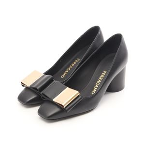 [Used] Salvatore Ferragamo Ferragamo LENA RIBON Detail Pumps, Black Leather, Women's Pumps, Used A