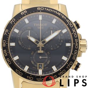 天梭 Supersport Chronograph 45.5mmTissotSupersport Chrono 金色 T125.617.33.051.01 附錶盒與保固卡 不鏽鋼/YGPVD 鍍層 男士腕錶 黑色 成色極佳 [二手]