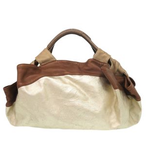 Loewe Nappa Aire Leather Gold Braun Handbag 0506 [Used] LOEWE