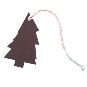 Like New Hermes Petit H Tree Togo Chevre Braun Orange Bag Charm Keychain 0818 [Used] HERMES