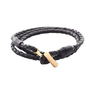 【二手】Tom Ford TOM FORD手環 T JM005ICL002GEIRMブラウン皮革鍍金手環 男士全新