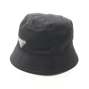 【중고】 프라다 PRADA Re-Nylon 트라이앵글 로고 버킷 모자 나일론 버킷 모자 여성 Used A