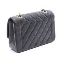 [Pre-owned] Chanel CHANEL Shoulder Bag Matelassé Diana Flap A01165 Black Caviar Skin (Grained Calf) Matelassé Diana Chain Shoulder Bag