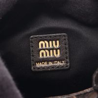 【중고】 뮤 뮤 Miu Miu 핸드백 마테라세 2WAY 5BP100AF6QF0201 ブラウン 가죽 핸드백 여성 신품