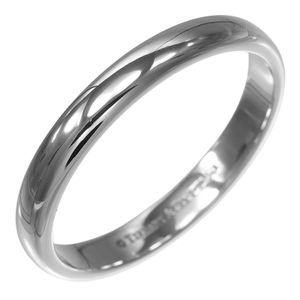 Tiffany & Co. Forever Classic Band Ring, Size 18, 3mm Band, Pt950 Platinum, Approx. 5.25g, Men's [Used]