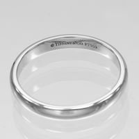 Tiffany & Co. Forever Classic Band Ring, Size 18, 3mm Band, Pt950 Platinum, Approx. 5.25g, Men's [Used]