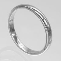 Tiffany & Co. Forever Classic Band Ring, Size 18, 3mm Band, Pt950 Platinum, Approx. 5.25g, Men's [Used]