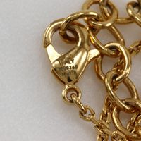 Louis LOUIS VUITTON Petit Louis Necklace, LV Circle Monogram Flower, M00368, Gold Plated, LE4212, Approx. 3.5g, Women's [Used]