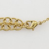 Louis LOUIS VUITTON Petit Louis Necklace, LV Circle Monogram Flower, M00368, Gold Plated, LE4212, Approx. 3.5g, Women's [Used]