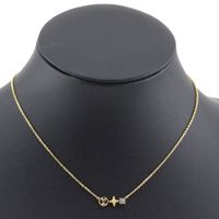 Louis LOUIS VUITTON Petit Louis Necklace, LV Circle Monogram Flower, M00368, Gold Plated, LE4212, Approx. 3.5g, Women's [Used]
