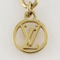 Louis LOUIS VUITTON Petit Louis Necklace, LV Circle Monogram Flower, M00368, Gold Plated, LE4212, Approx. 3.5g, Women's [Used]
