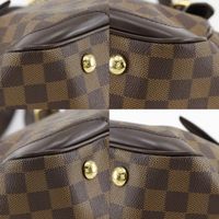 Louis LOUIS VUITTON Verona MM Tote Bag N41118 Damier Canvas 2011 Brown VI1161 Shoulder bag, Handbag, A4 size Zipper Verona MM Women's [Used]