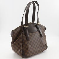 Louis LOUIS VUITTON Verona MM Tote Bag N41118 Damier Canvas 2011 Brown VI1161 Shoulder bag, Handbag, A4 size Zipper Verona MM Women's [Used]