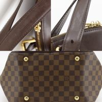 Louis LOUIS VUITTON Verona MM Tote Bag N41118 Damier Canvas 2011 Brown VI1161 Shoulder bag, Handbag, A4 size Zipper Verona MM Women's [Used]