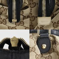 Gucci Sukey Tote Bag, 2-Way Shoulder Bag, 223974, GG Canvas, Brown, Shoulder Bag/Handbag, 2-Way, A5 Size, Double Zipper, Women's [Used]