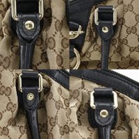 Gucci Sukey Tote Bag, 2-Way Shoulder Bag, 223974, GG Canvas, Brown, Shoulder Bag/Handbag, 2-Way, A5 Size, Double Zipper, Women's [Used]