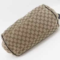 Gucci Sukey Tote Bag, 2-Way Shoulder Bag, 223974, GG Canvas, Brown, Shoulder Bag/Handbag, 2-Way, A5 Size, Double Zipper, Women's [Used]