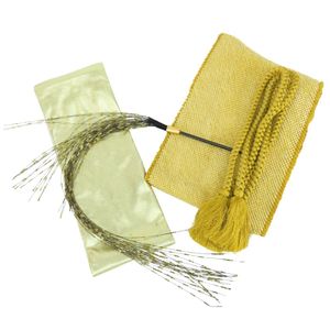 Obiage (kimono sash accessory), Obijime (kimono sash cord), Date-eri (decorative collar), Kanzashi (hair ornament), and other Japanese clothing accessories. Made of pure silk (excluding gold and silver threads). [Used]