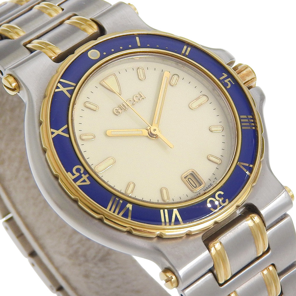 Gucci GUCCI Watch 9700M Stainless Steel x Gold Plated Ivory Quartz