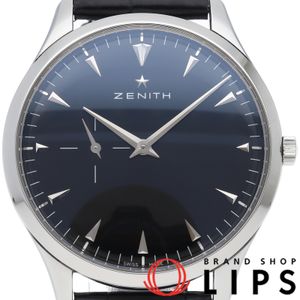 Zenith Elite Ultra Thin Automatic 40mm 03.2010.681/21.C493 Stainless Steel/Leather Men's Watch, Black, Polished, Excellent Condition [Used]