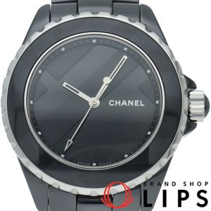 샤넬 J12 언타이틀 워치 38 mm 오토매틱 세계 한정 1200개 J12 Untitled Limited Edition H5581 상자 보증서 세라믹 맨즈 시계 블랙 마무리 미품 【중고】