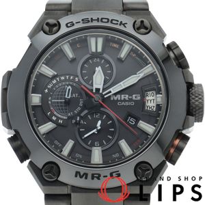 카시오 G-SHOCK MR-G 블랙 장착 GPS 하이브리드 전파 솔러 시계 G-SHOCK MRG-G2000CB-1AJR 상자 보증서 티타늄 남성용 시계 블랙 미품 【중고】