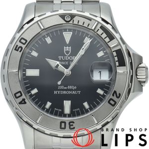 튜더 프린스 데이트 하이드로 노트 워치 40 mm Hydronaut 89190 P 상자 보증서 SS 남성 시계 블랙 마무리 된 미품 【중고】