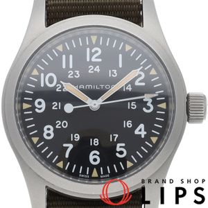 해밀턴 카키 필드 메카니컬 워치 36 mm Khaki Field Mechanical H694390/H69439931 상자 보증서 SS/텍스타일 맨즈 시계 블랙 미품 【중고】