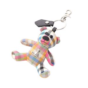 [มือสอง] พวงกุญแจตุ๊กตาหมี Vivienne Westwood Charm Teddy Bear 82120005UW01CVO215 ทำจากผ้าขนสัตว์หลายสี สำหรับผู้หญิง (ของใหม่)