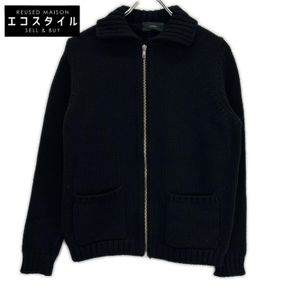 Zanone Black Wool Zip Knit [Used]