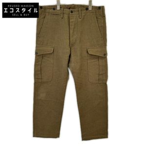 Double RL Khaki Hudson Twill Cargo Trousers / Cotton Linen Wool Twill Cargo Pants 34/32 [Used]