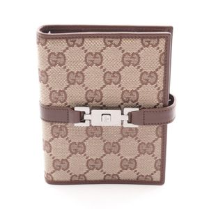【中古】 グッチ GUCCI 手帳カバー ジャッキー アジェンダ GGキャンバス 29966 ベージュ キャンバス レザー ジャッキー アジェンダ レディース Used A