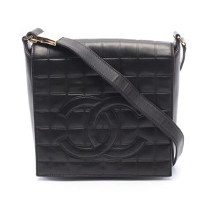[Used] Chanel CHANEL Shoulder Bag Chocolate Bar Coco Mark Black Lambskin (Sheepskin) Chocolate Bar Coco Mark Handbag Women's Used B